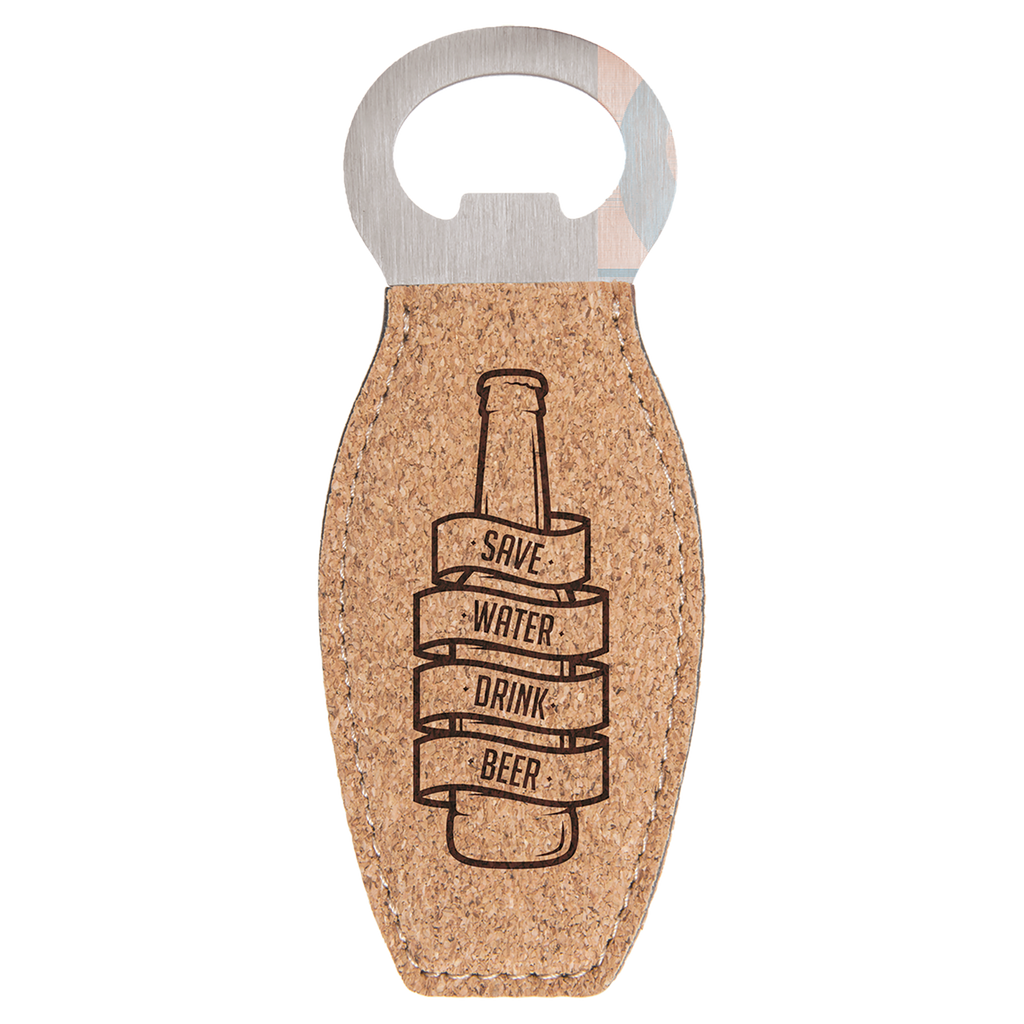 Magnetic Leatherette Bottle Opener